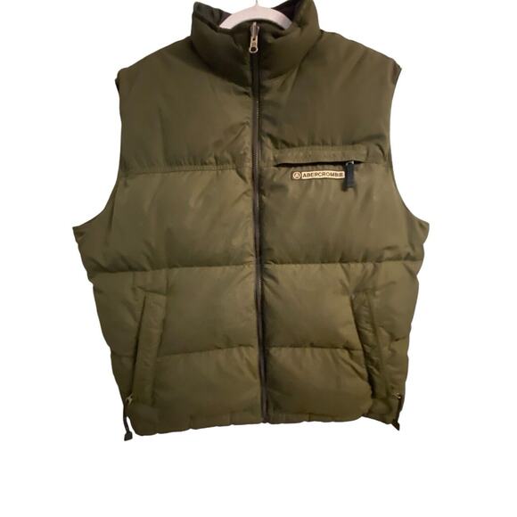Abercrombie & Fitch Other - VTG Y2K Abercrombie & Fitch Duck Down Puffer Vest Reversible Mens Large Green